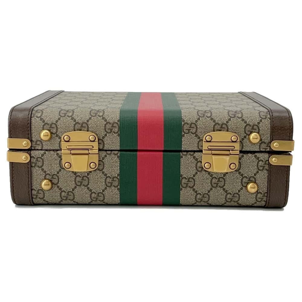 Gucci Savoy Handbag Beauty Case GG Supreme Shoulder Bag - Picture 3 of 12